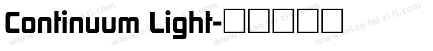 Continuum Light字体转换